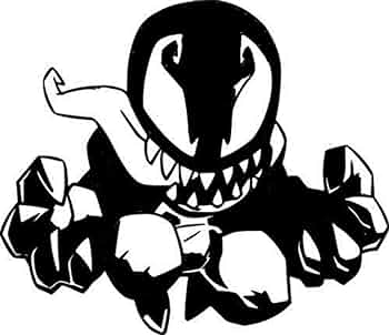 Marvel ics super deformed venom from spiderman vinyl stickers symbol decorative die cut decal for cars tablets laptops skateboard