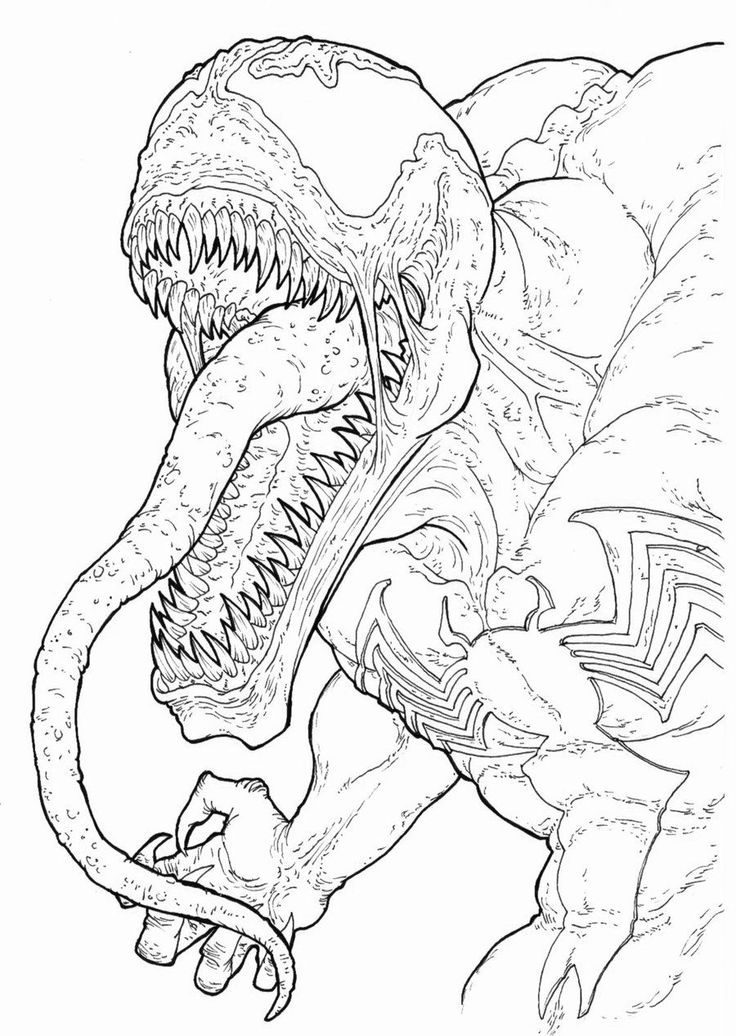 Free printable venom coloring pages