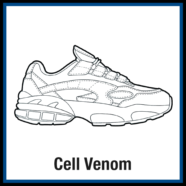 Puma cell venom sneaker coloring pages