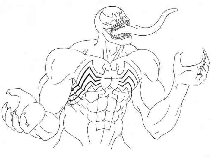 Venom coloring pages printable pdf