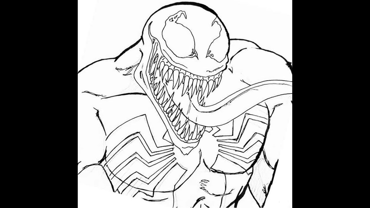 How to draw a venom