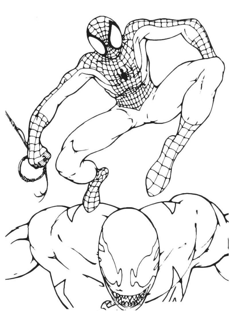 Free printable spiderman coloring pages for kids