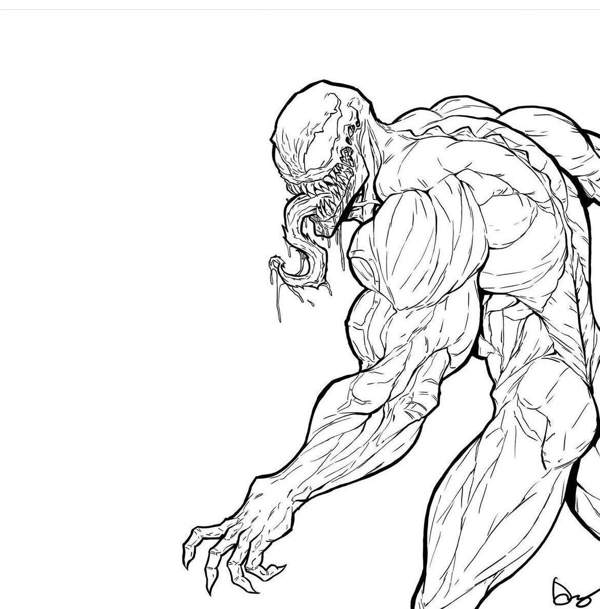 Digital drawing venom