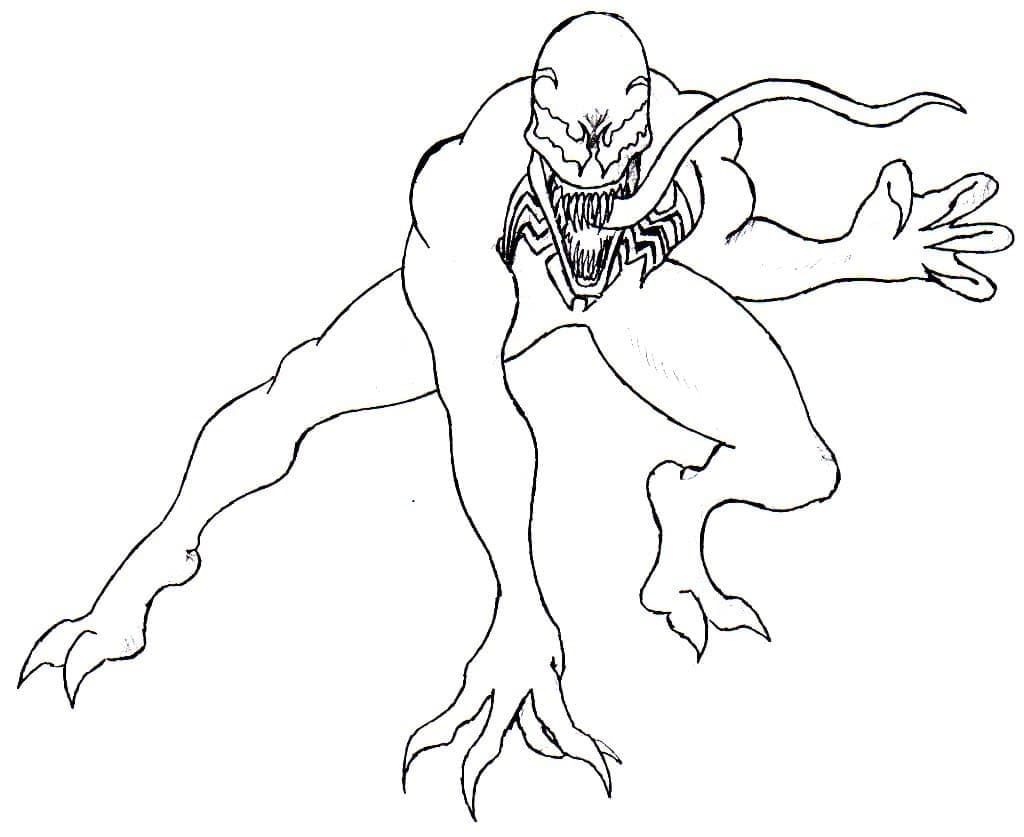 Venoms face coloring page