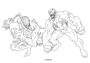 Free printable venom coloring pages for kids