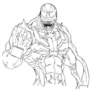 Venom coloring pages printable for free download