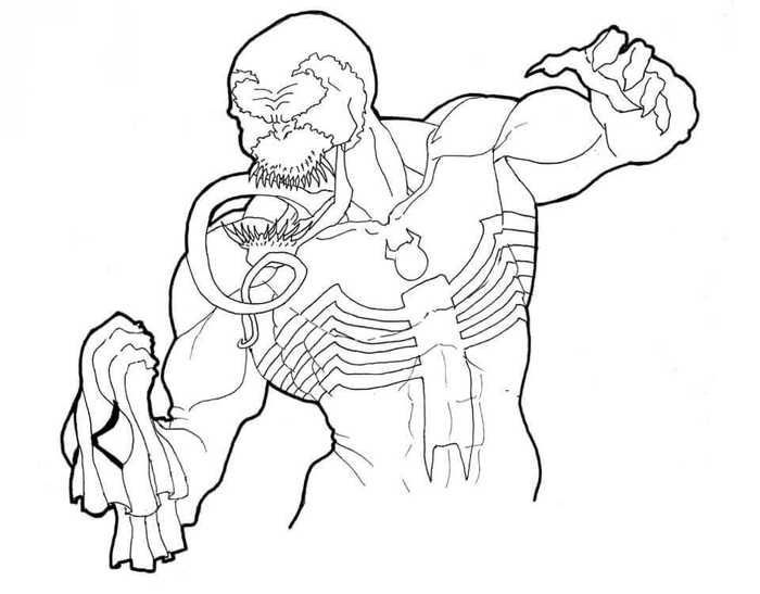 Venom coloring pages printable pdf