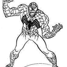 Venom ready to attack coloring pages