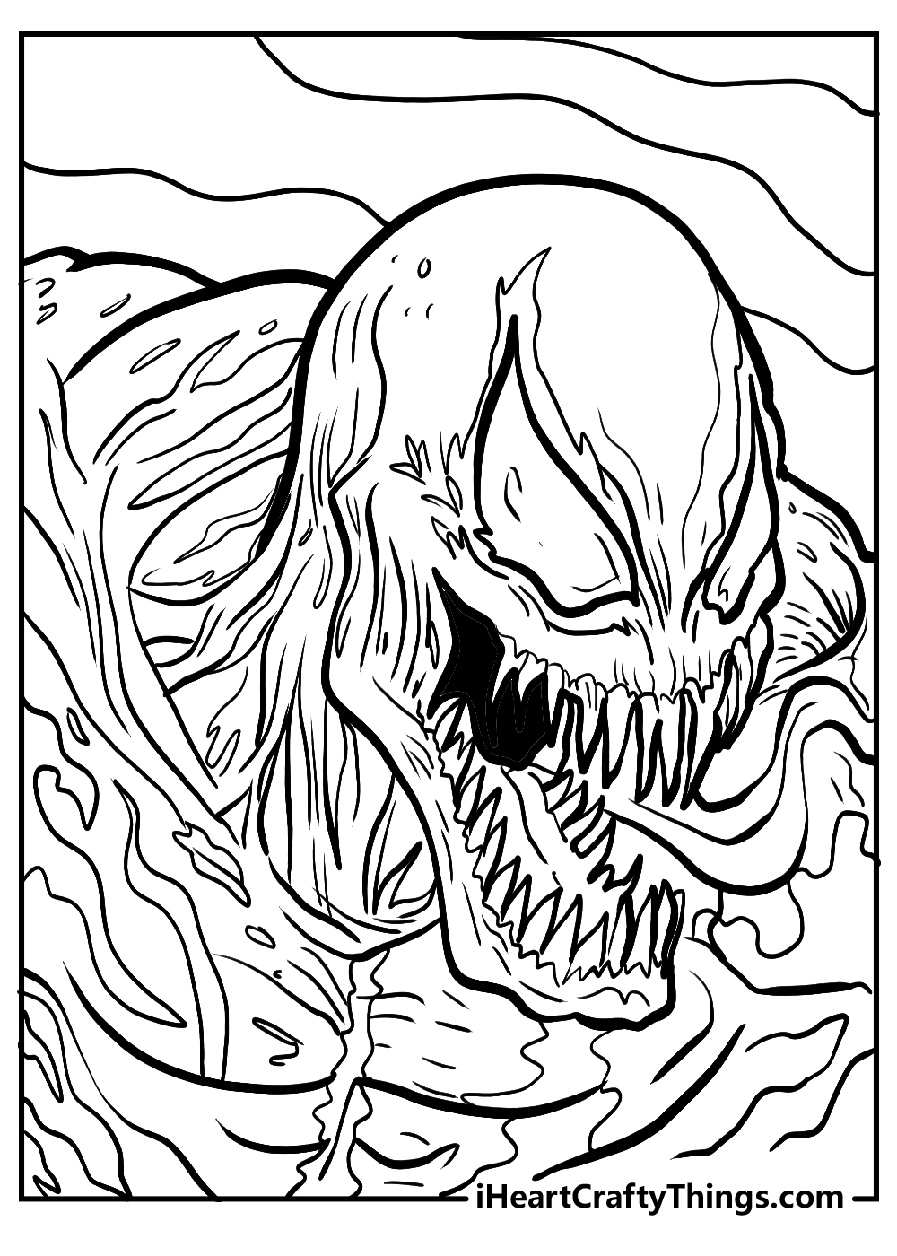 Printable venom coloring pages updated