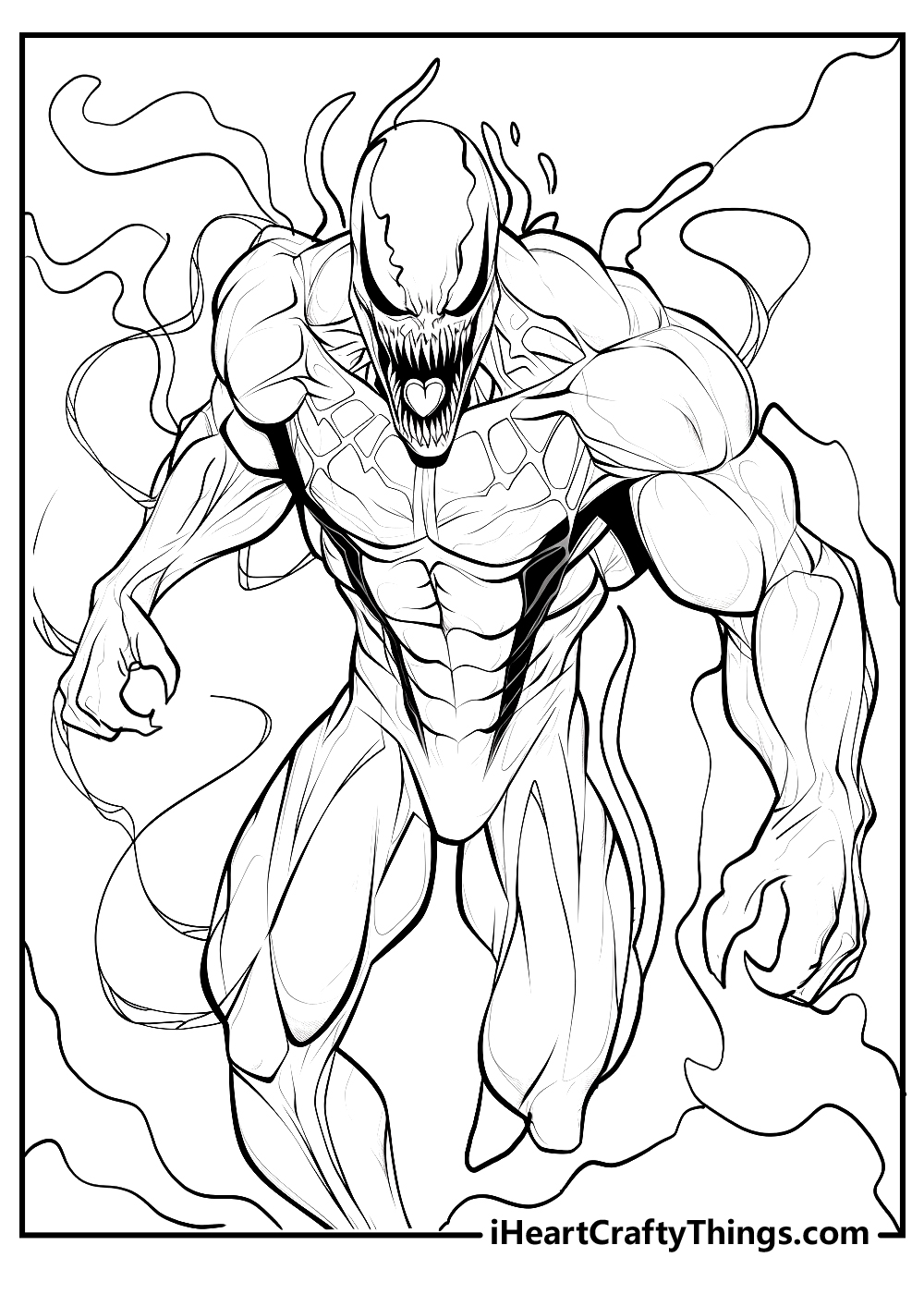 Printable venom coloring pages updated