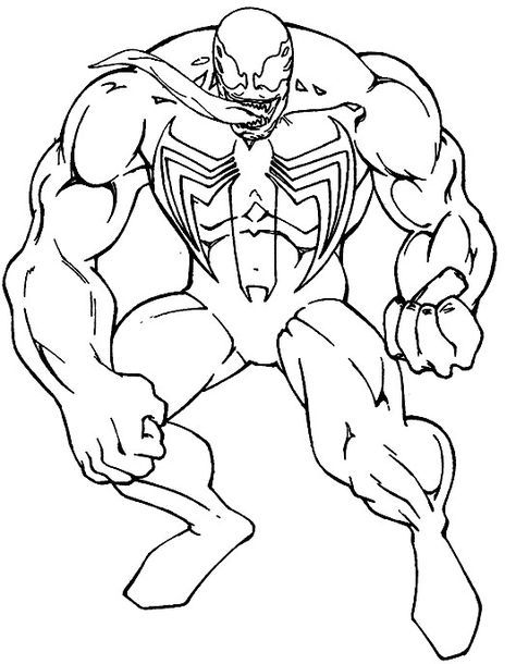 Coloring page venom