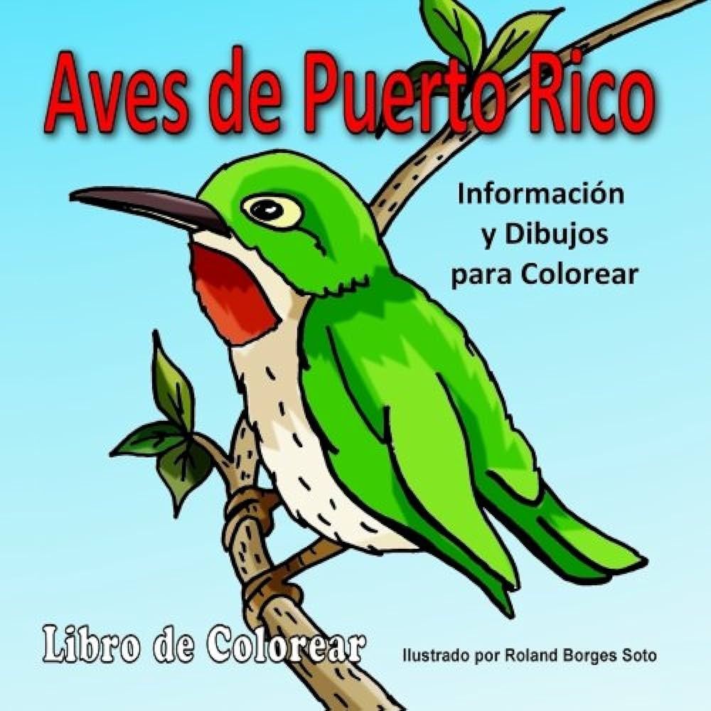 Aves de puerto rico informacion y dibujos para colorear spanish edition soto roland borges books