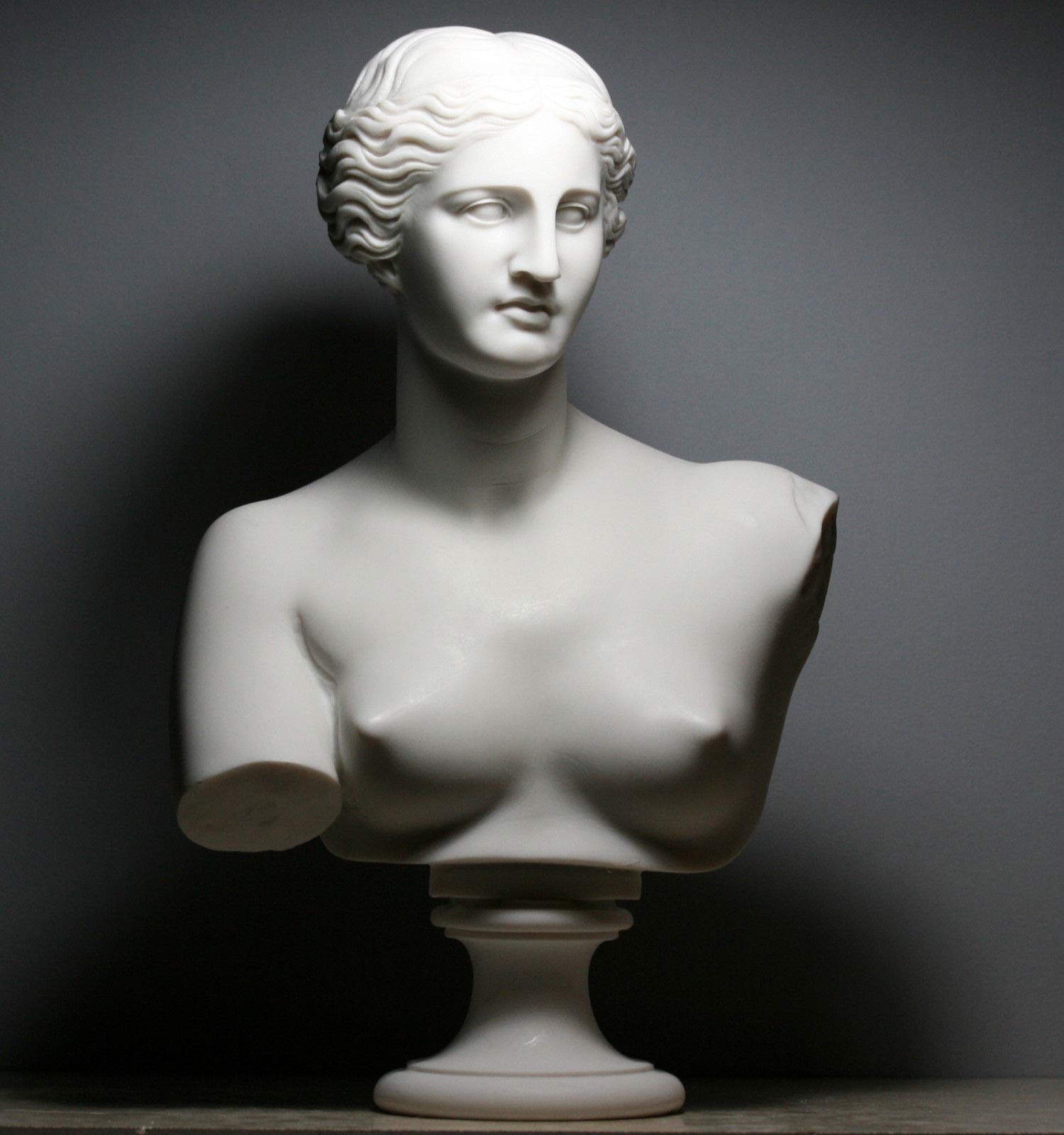 Aphrodite goddess venus de milo bust head greek cast marble sculpture cm home kitchen