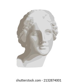 D portrait ancient greek sculpture venus stock illustration