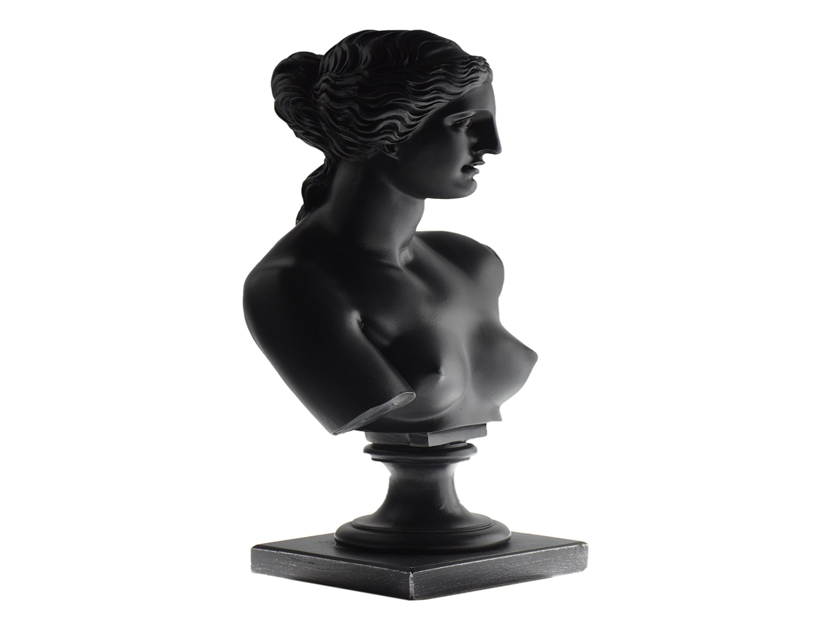 Venus bust goddess aphrodite venus bust greek statue roman sculpture statues abstract art modern black colour large bust statue