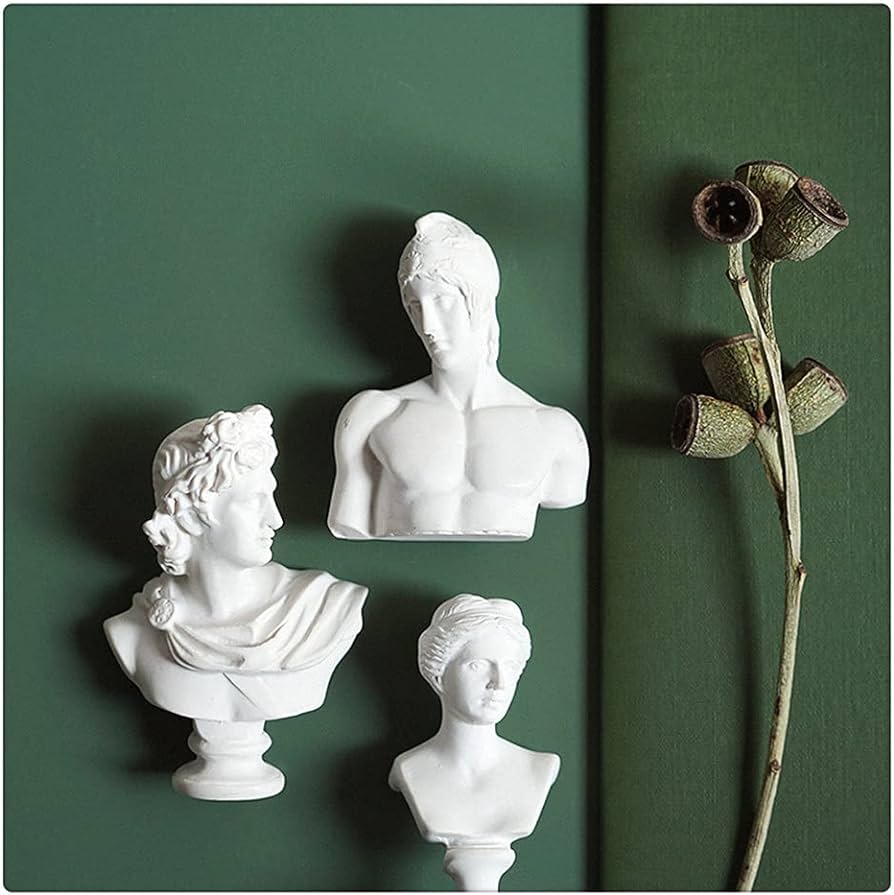 Gisela d greek bust apollo statues venus figure sculpture bust ares portraits crafts greek mythology decor desktop ornament renaissance home decor craftspcs home kitchen