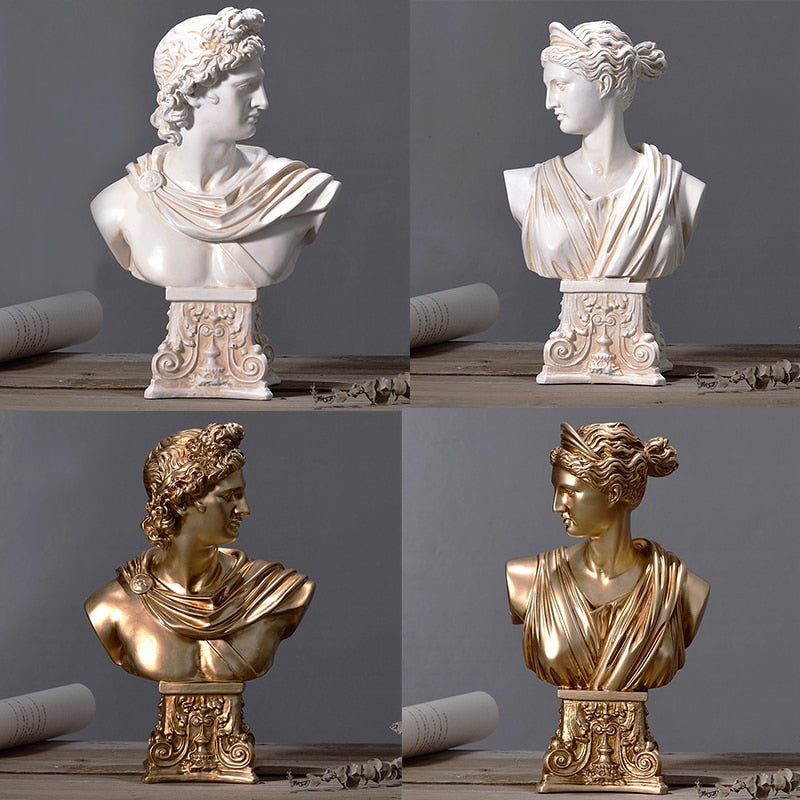 Classic sculptures venus bust figuring resin cast roman statues nordic style â