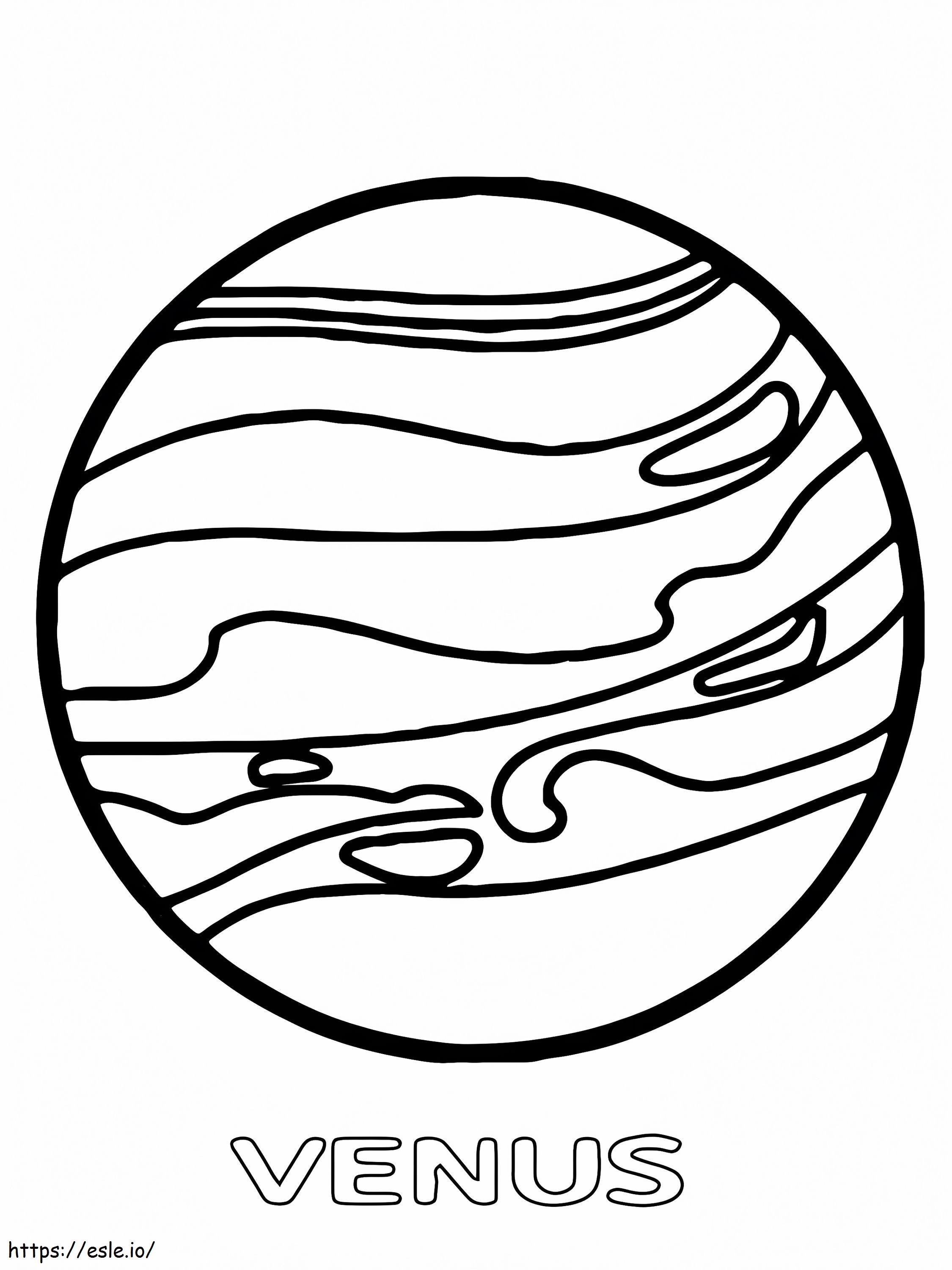 Planet venus coloring page