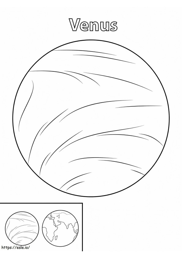 Venus planet coloring page