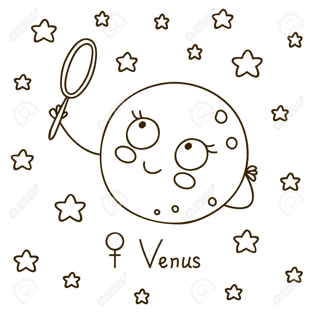 Cute cartoon venus for coloring book royalty free svg cliparts vectors and stock illustration image