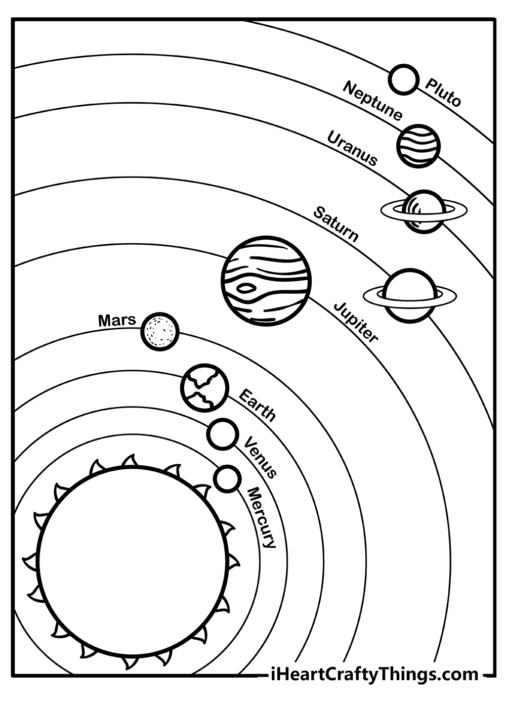 Solar system coloring pages free printables