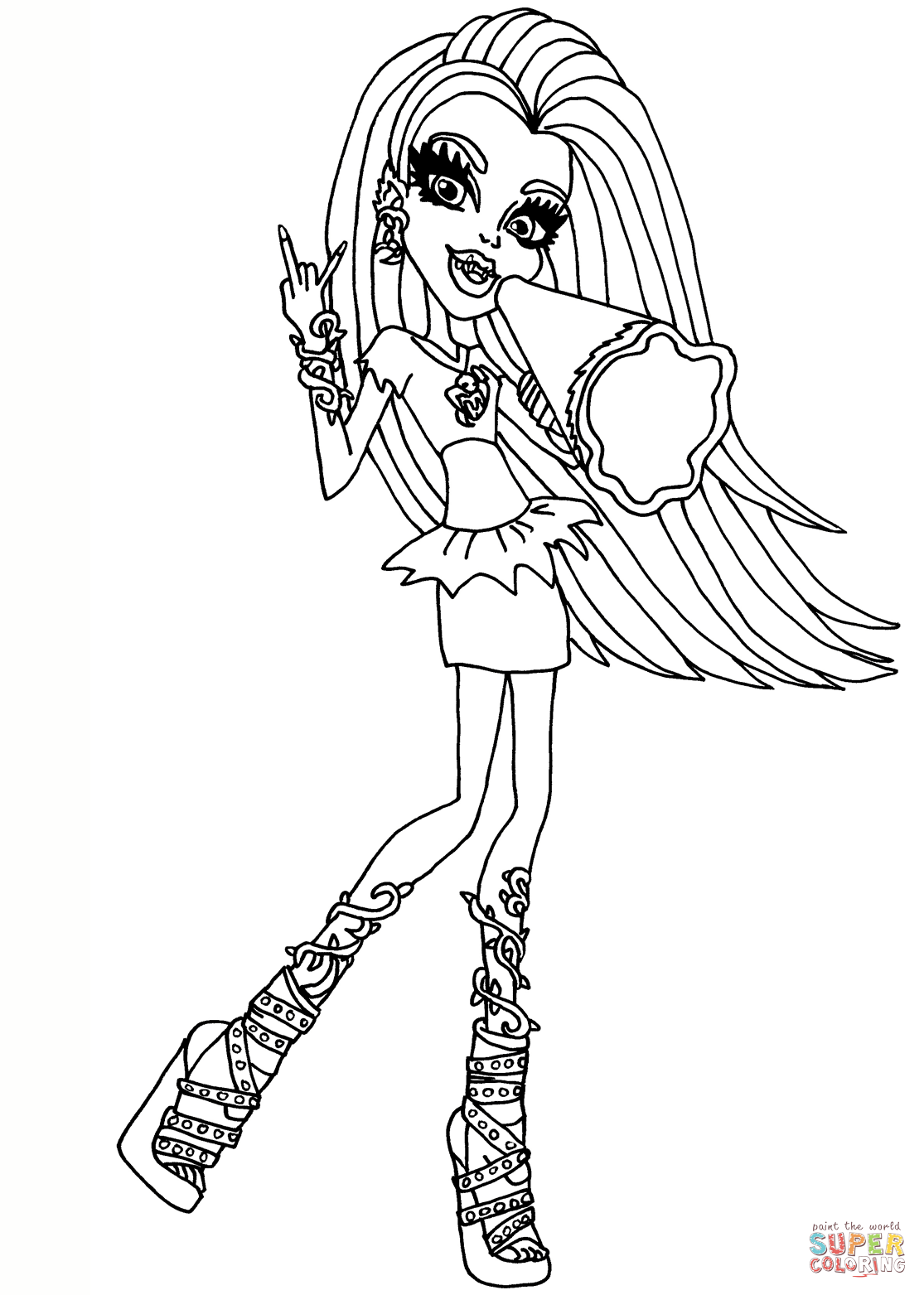 Ghoul spirit venus coloring page free printable coloring pages