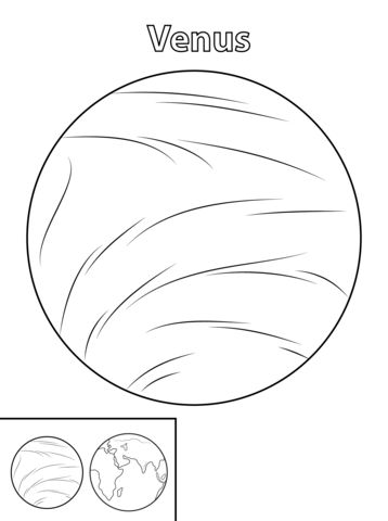 Venus planet coloring page free printable coloring pages planet coloring pages solar system coloring pages space coloring pages