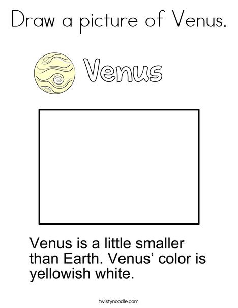 Draw a picture of venus coloring page