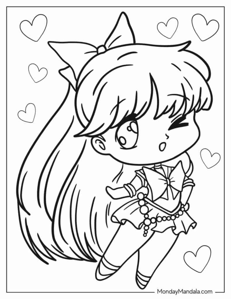 Sailor moon coloring pages free pdf printables