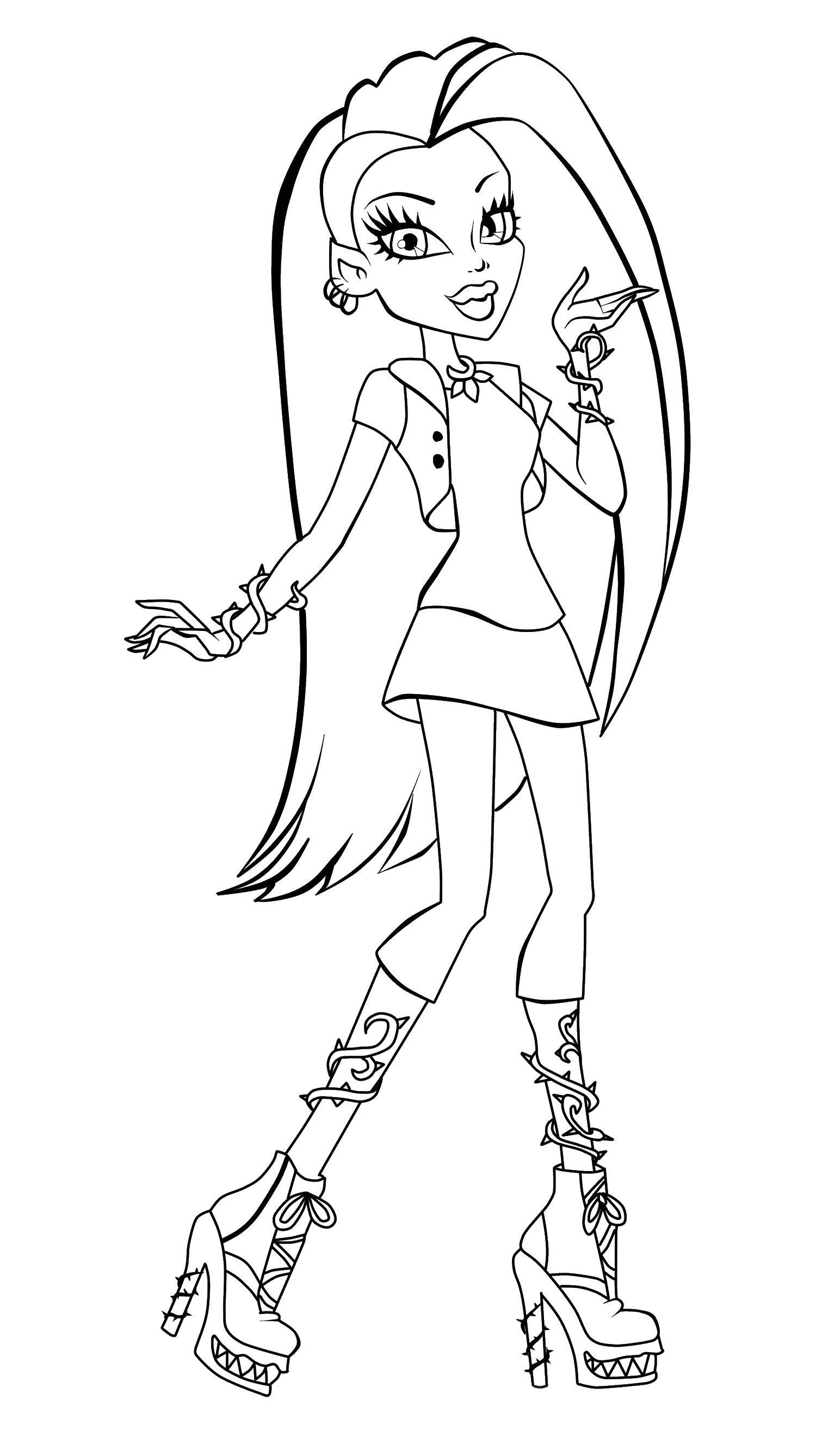 Online coloring pages coloring page venus mapletree monster high download print coloring page