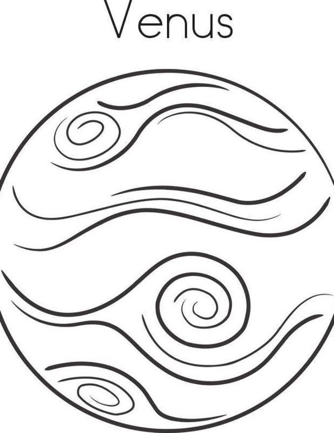 Planet venus coloring pages