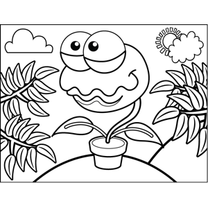 Venus fly trap printable coloring page free to download and print the anthropomorphic venus fly trap has â venus fly trap coloring pages fine art painting oil