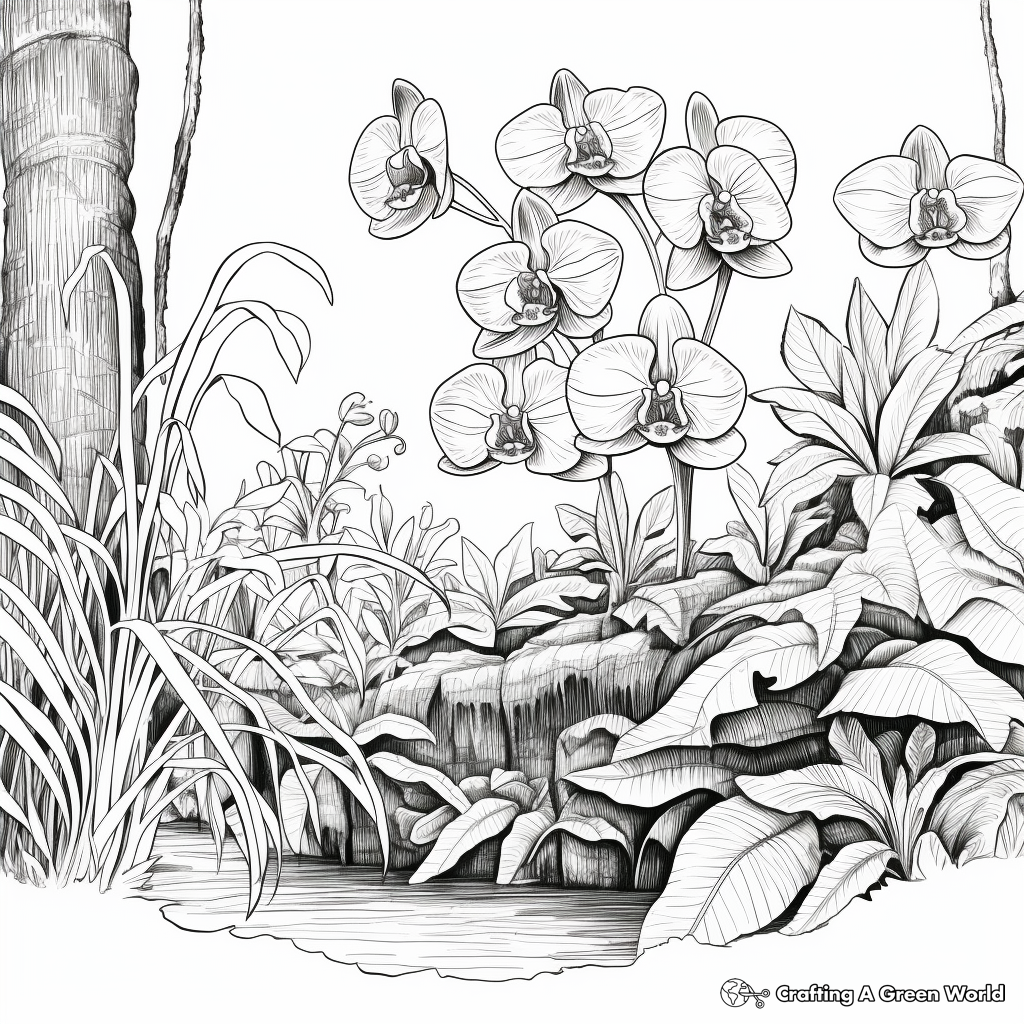Rainforest plants coloring pages