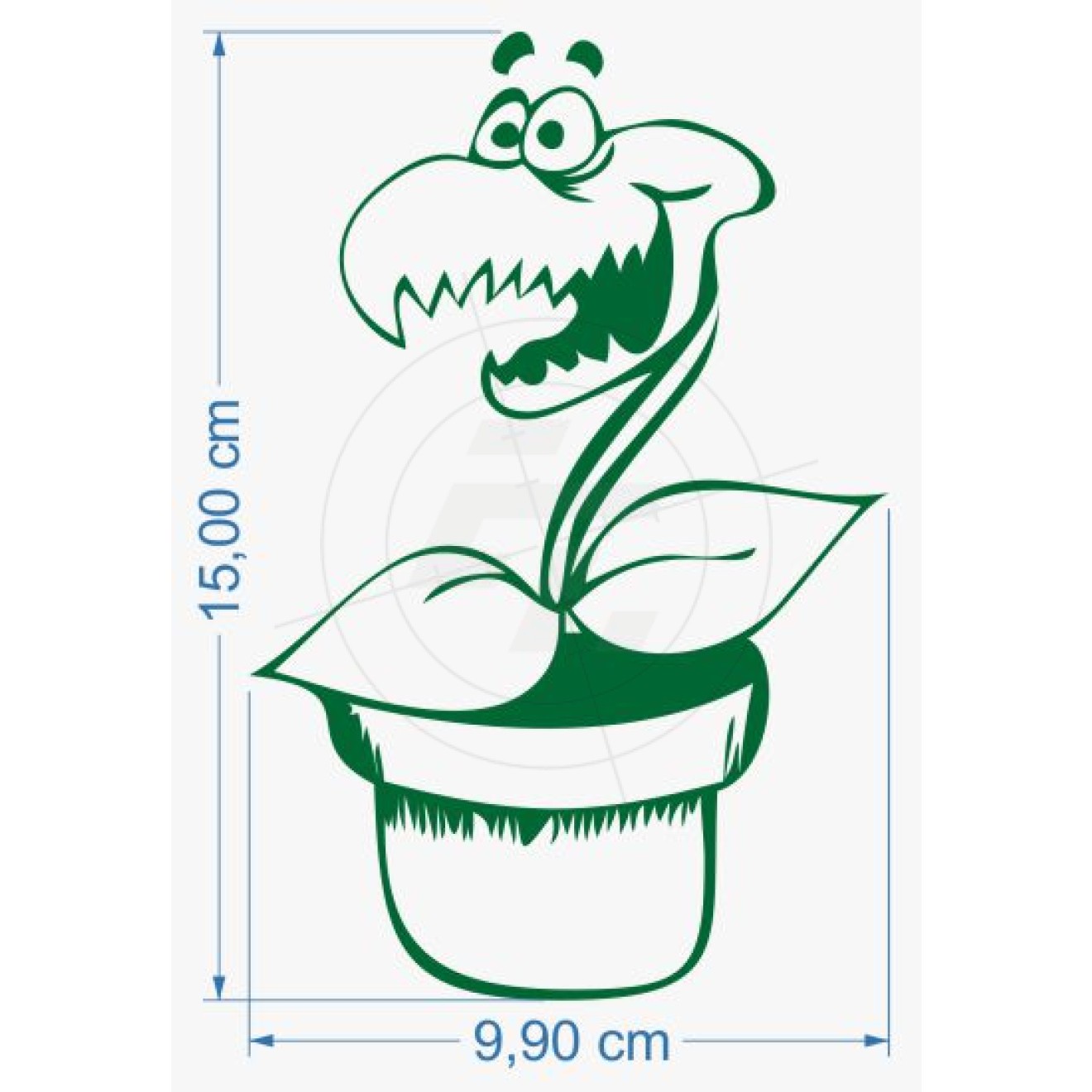 Comic sticker venus flytrap