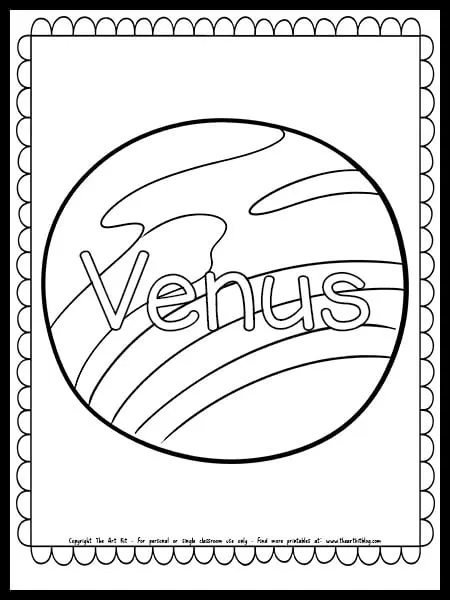 Venus coloring page free printable â the art kit