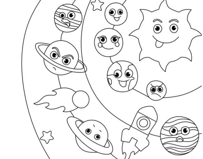 Mercury venus earth and mars coloring page