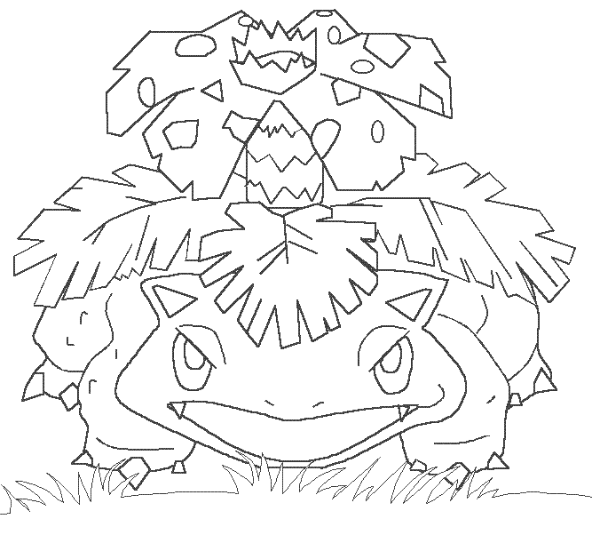 Coloring picture of venusaur