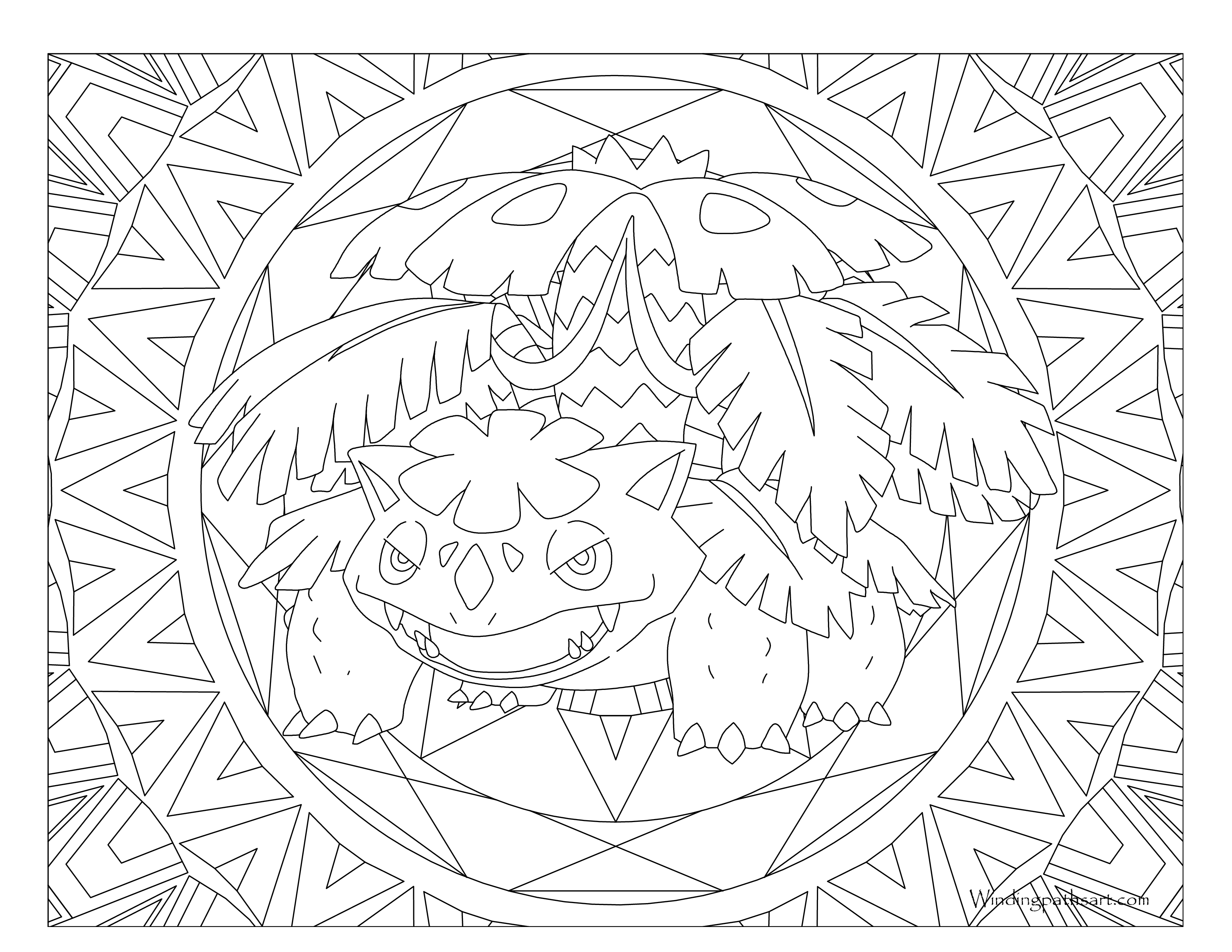 Venusaur pokemon coloring page