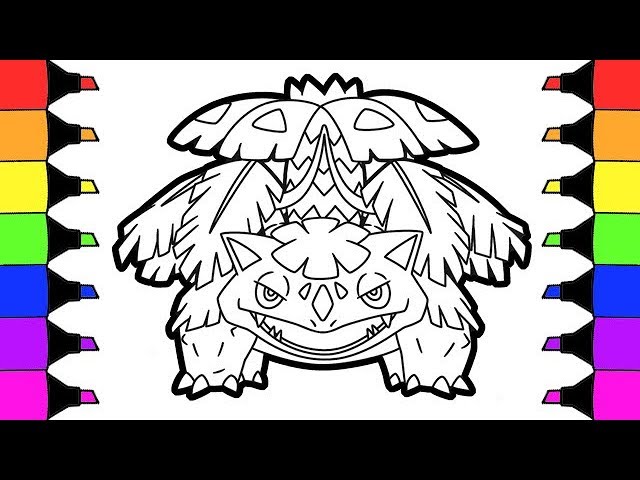 Pokeon coloring pages ega venusaur evolution colouring book fun