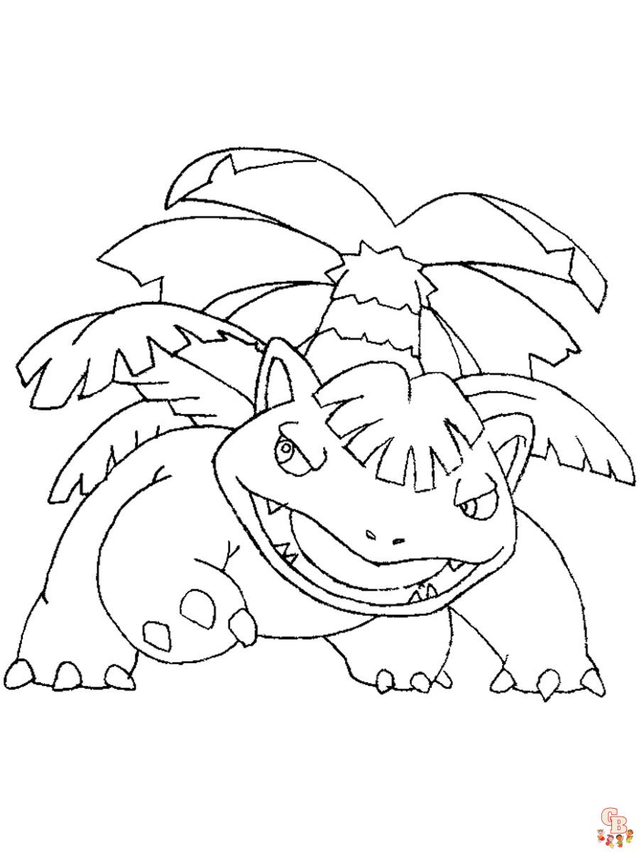 Coloriage venusaur imprimez des dessins ã colorier venusaur