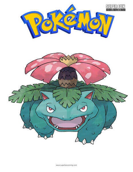 Venusaur pokemon coloring page