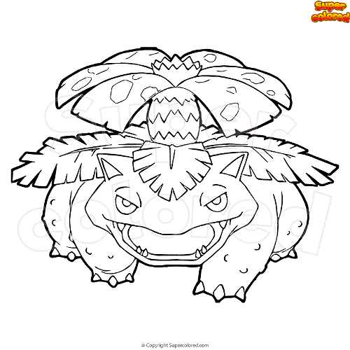 Coloring page pokemon venusaur