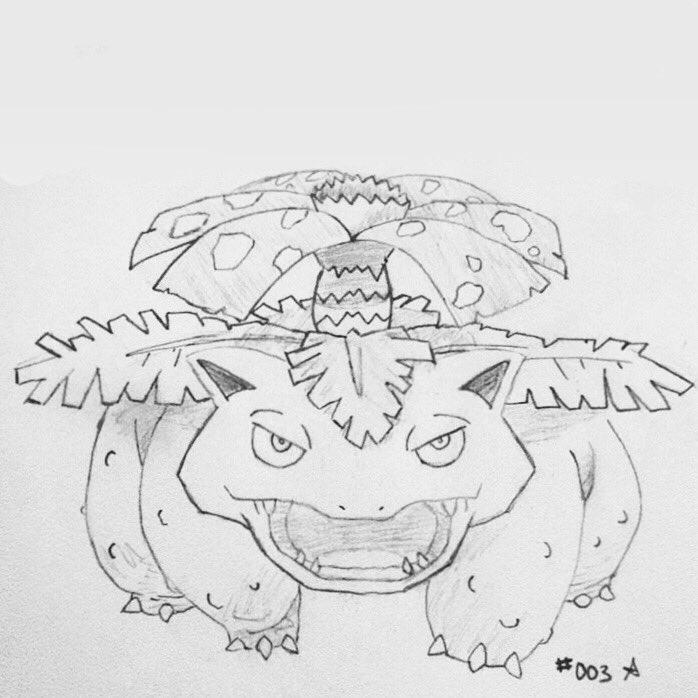 S on x day venusaur pokemon venusaur pokemonart pokemonaday drawing pencil sketch illustration httpstcofjjrpwgr x