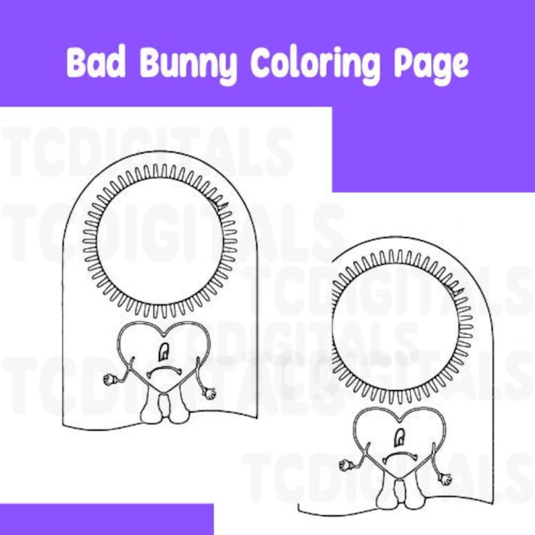 Un verano sin ti coloring page bad bunny coloring digital download digital coloring jpg printable coloring page printable coloring jpg