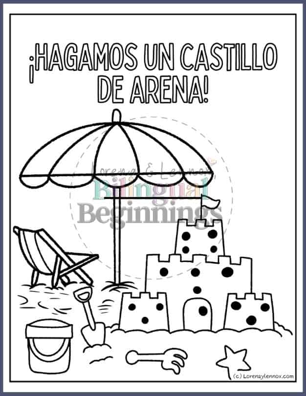 Summer coloring pages in spanish for kids free printables