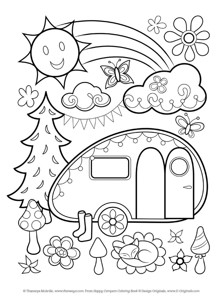 Camping coloring pages free coloring pages free adult coloring pages