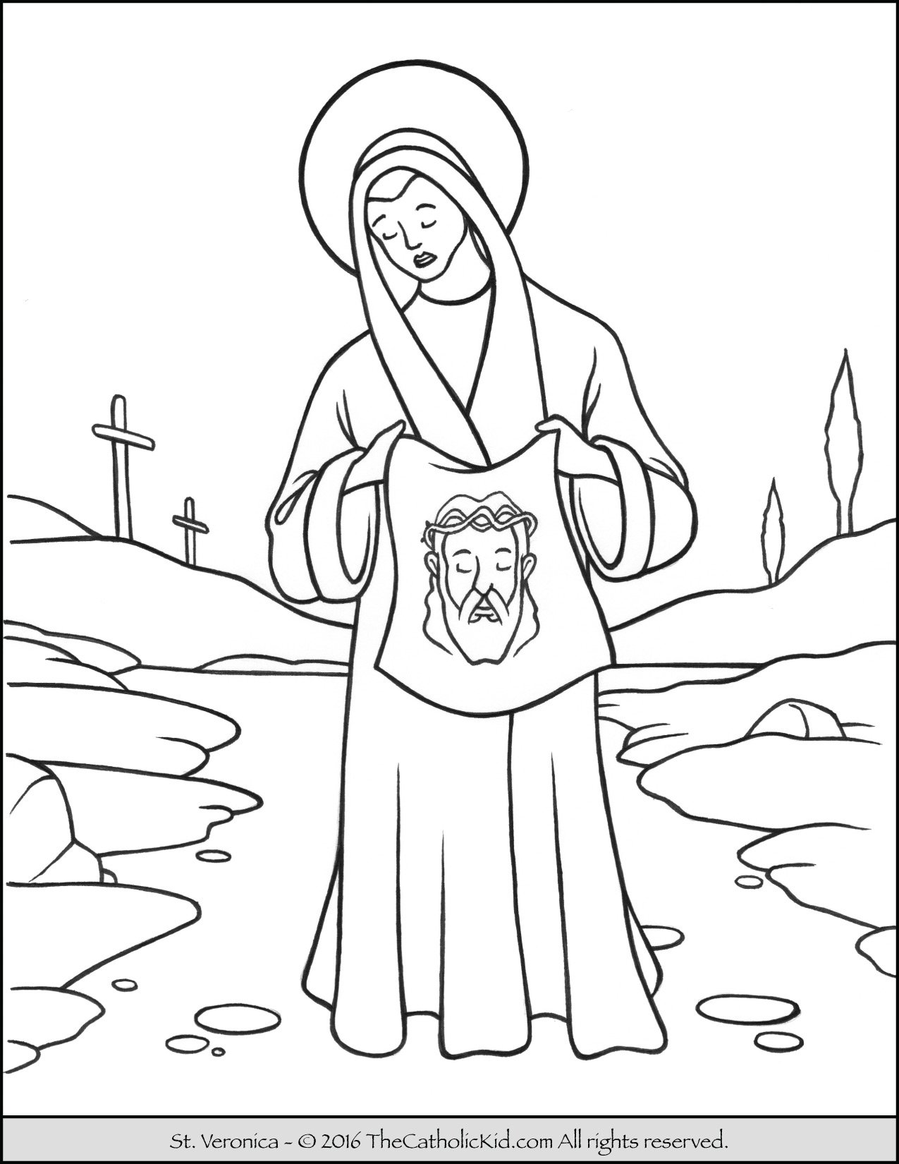 Saint veronica coloring page