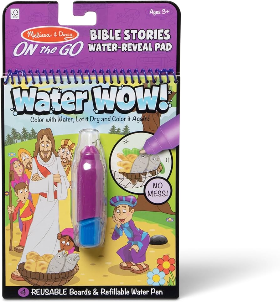 Melissa doug on the go water wow water reveal pad bible stories