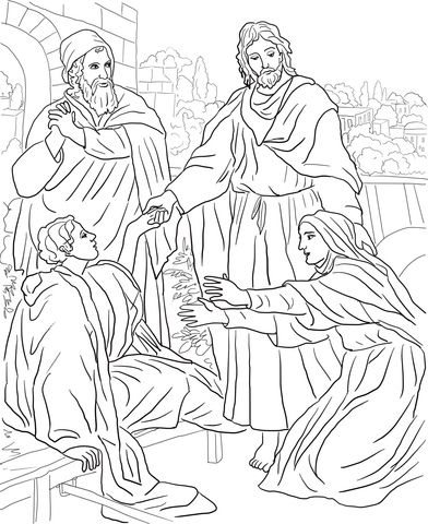 Jesus raises widows son coloring page free printable coloring pages bible coloring pages coloring pages bible coloring