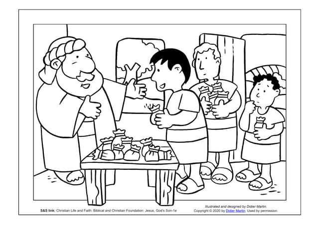 Coloring page the parables of jesus the three servants ppt